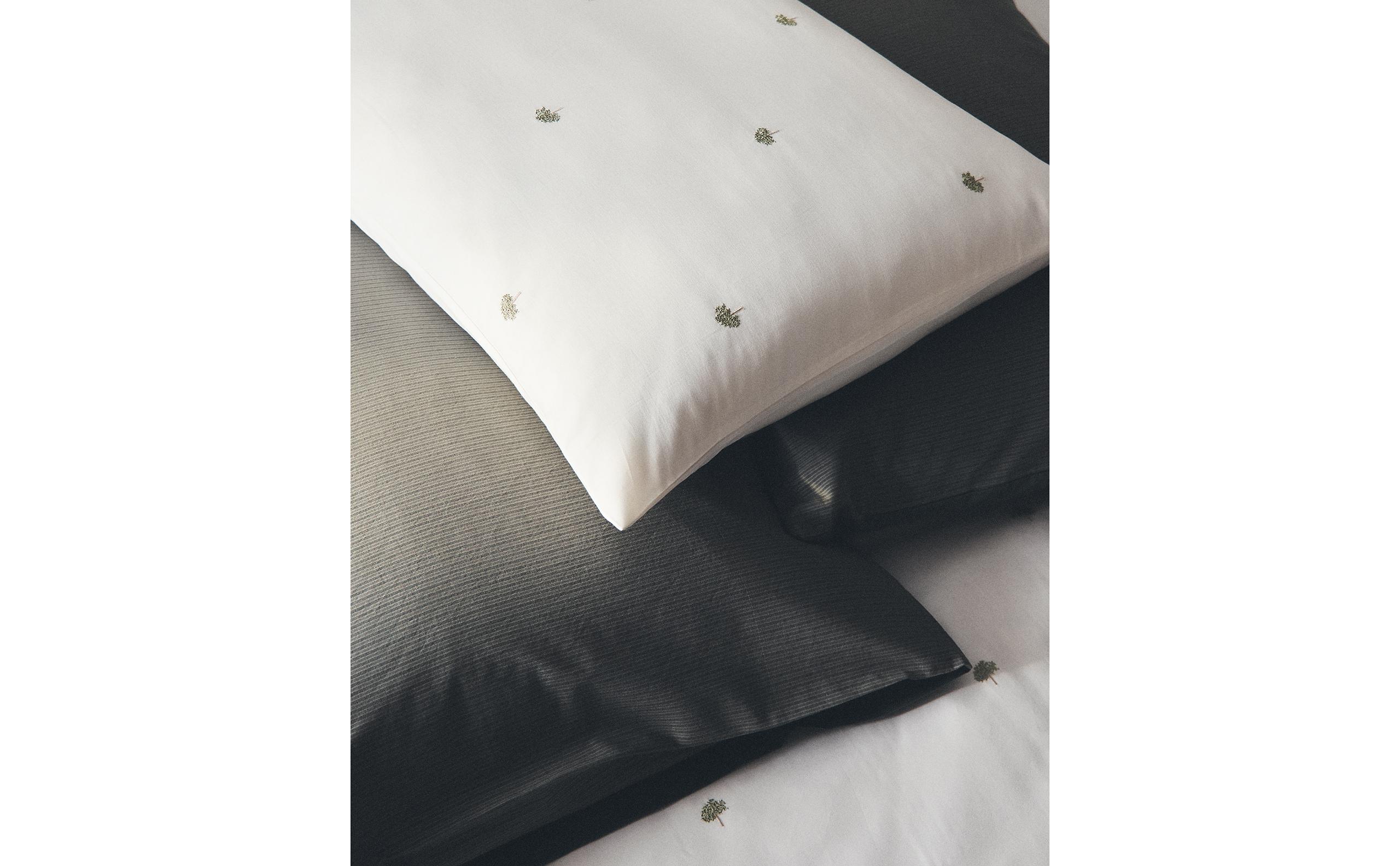 PILLOWCASE WITH EMBROIDERED TREES product thumbnail 8