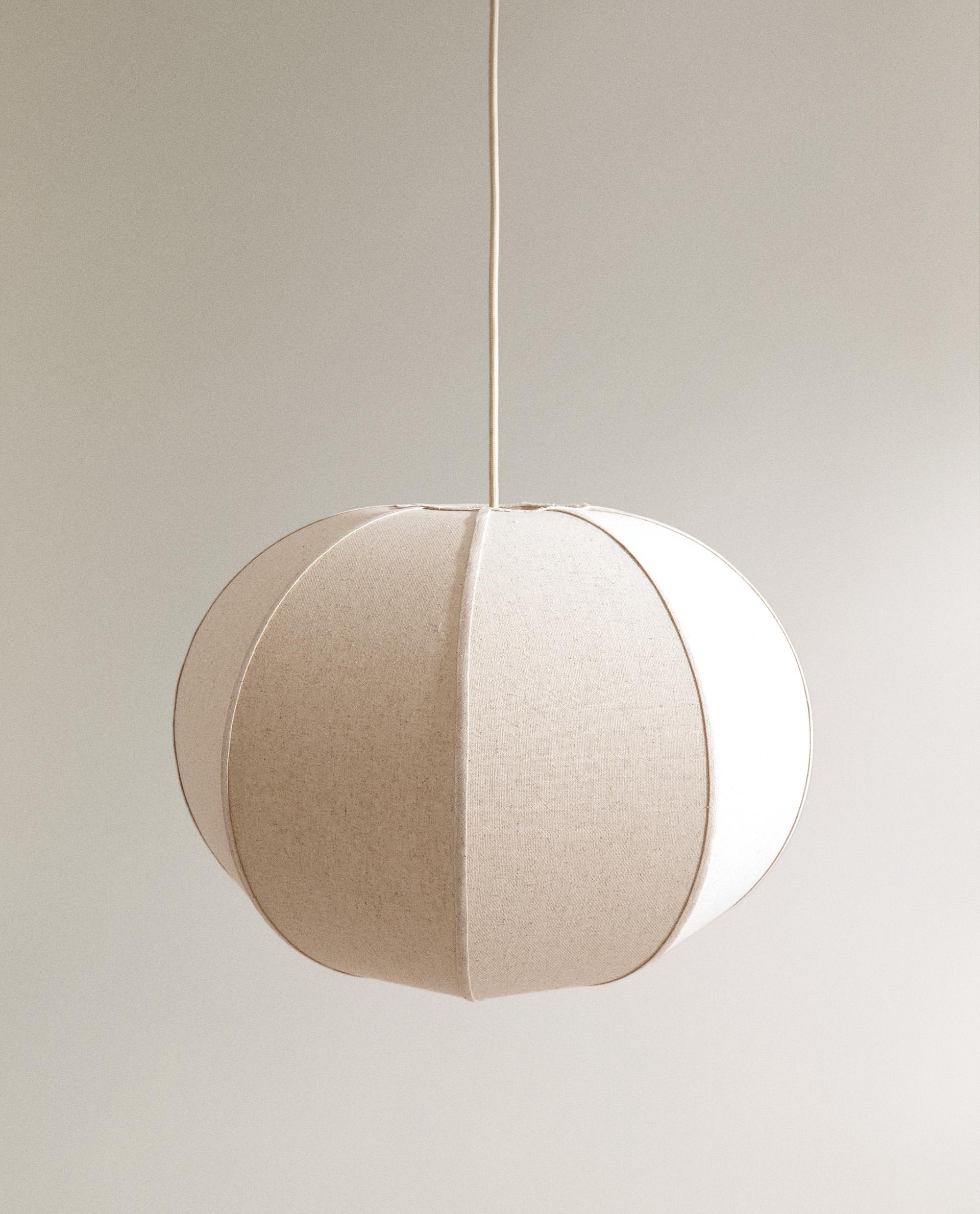 LARGE LINEN PENDANT LAMP