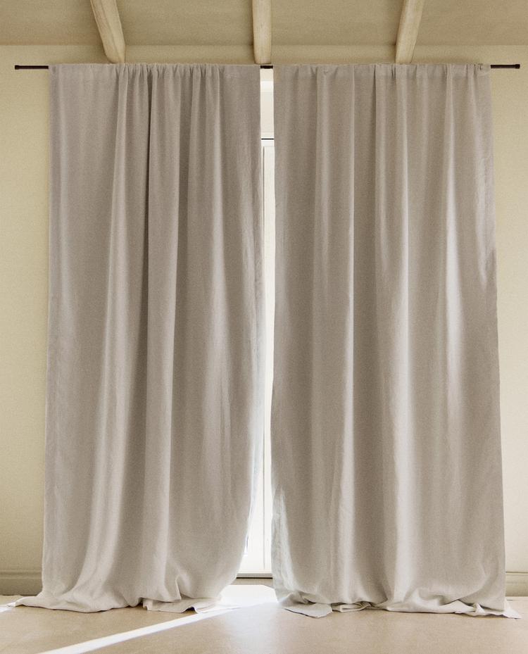 WHITE BLACKOUT LINEN CURTAIN WHITE BLACKOUT LINEN CURTAIN
