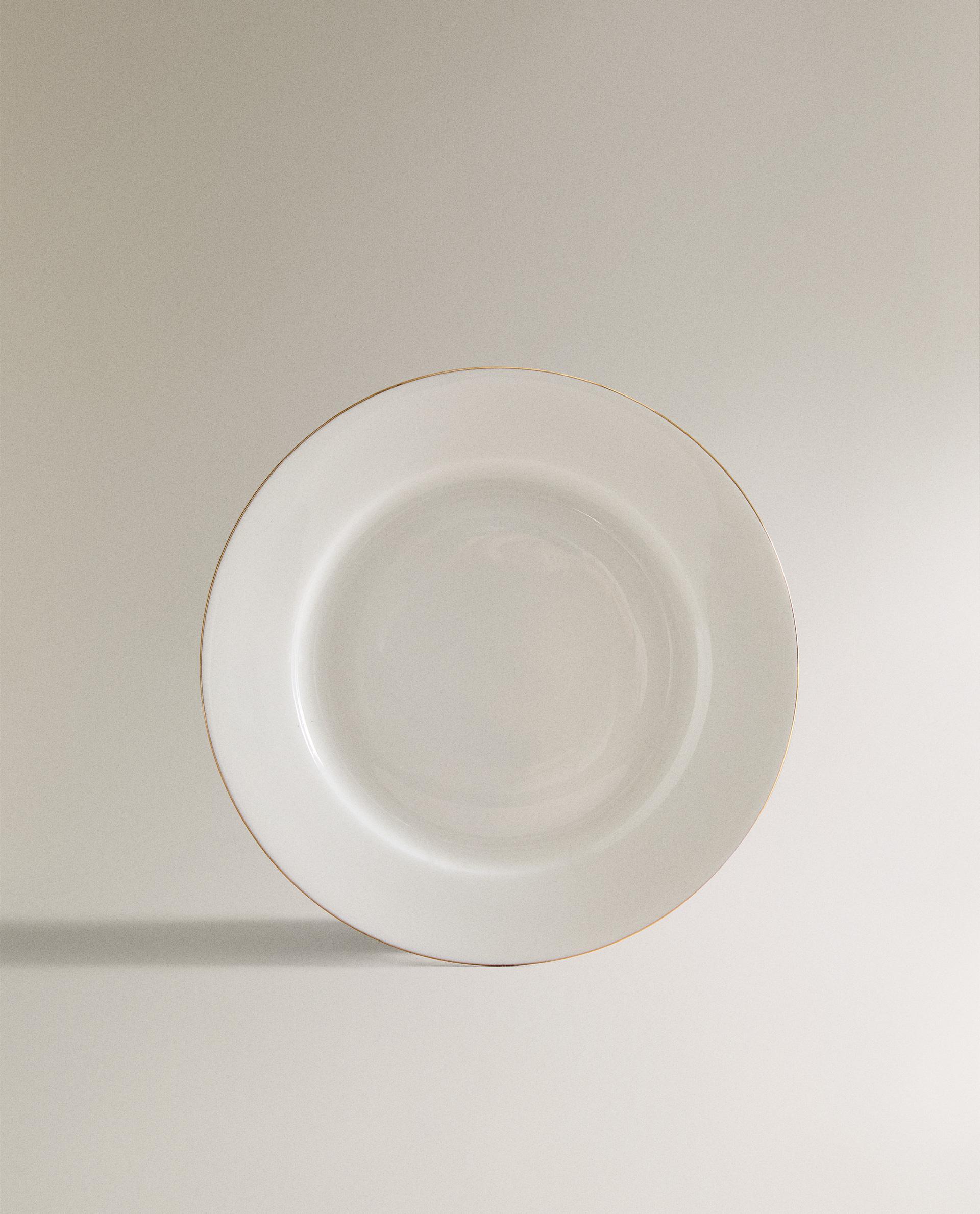 RIMMED BONE CHINA DESSERT PLATE product thumbnail 4