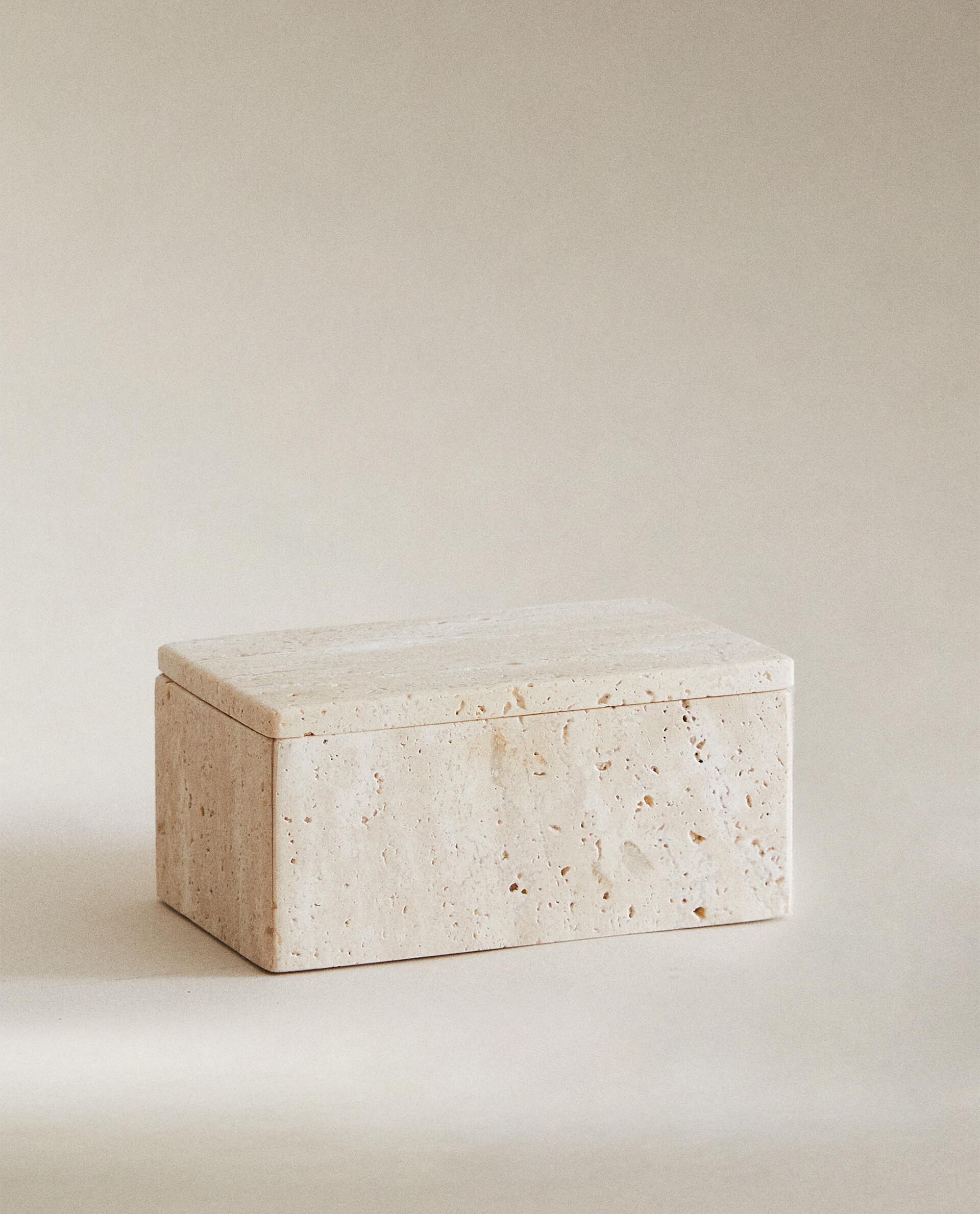 LARGE MARBLE BATHROOM ORGANISER BOX