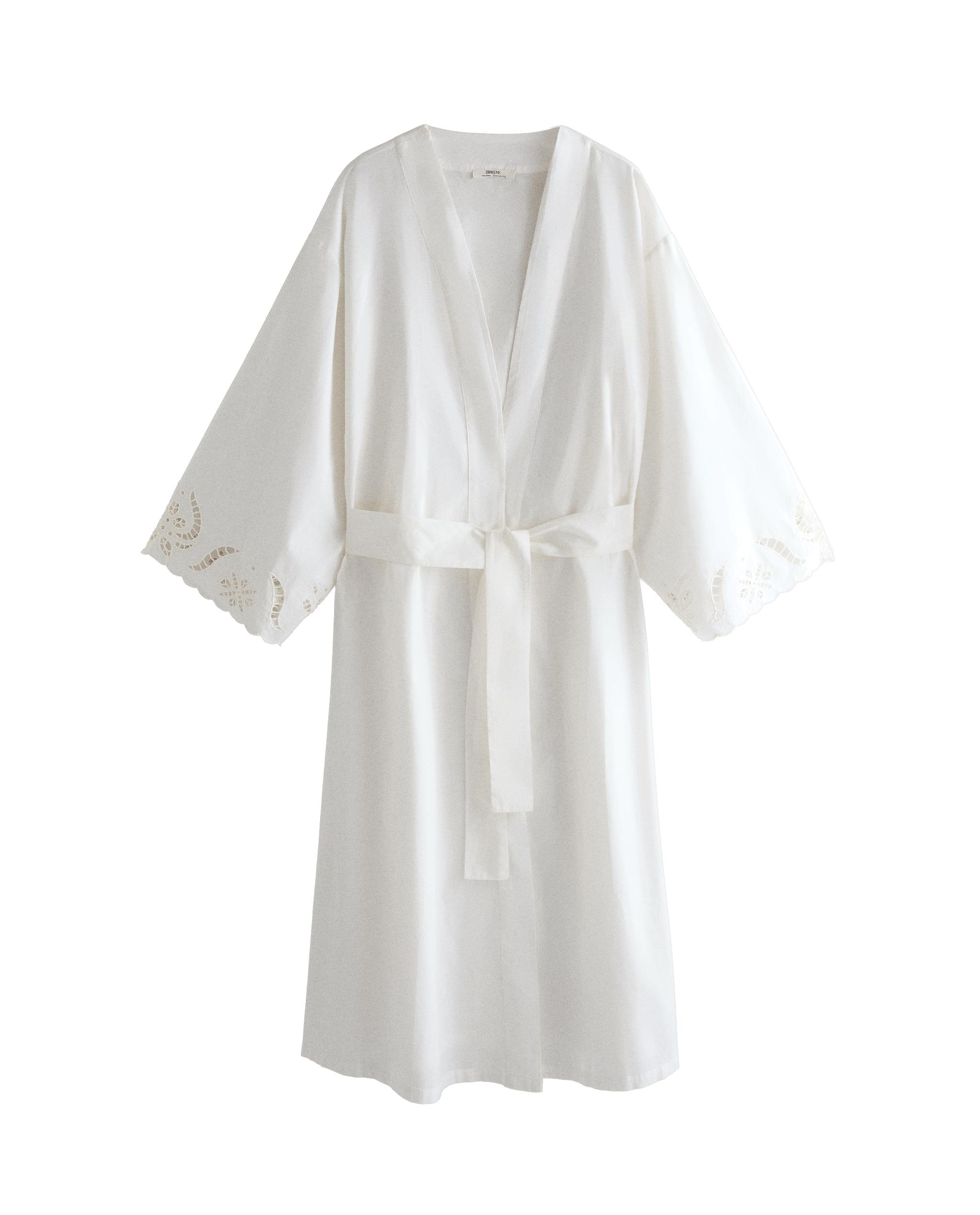 COTTON DRESSING GOWN WITH EMBROIDERY product thumbnail 9