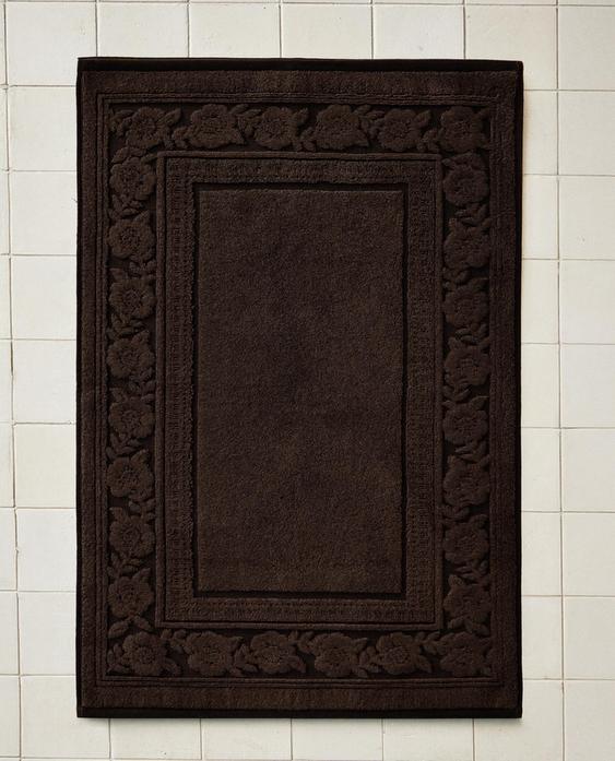 VELOUR JACQUARD BATH MAT