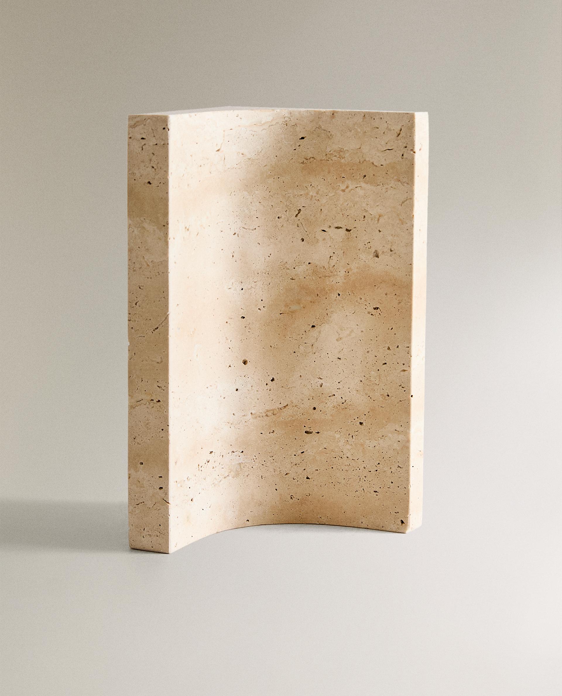 TRAVERTINE STONE BOOKEND