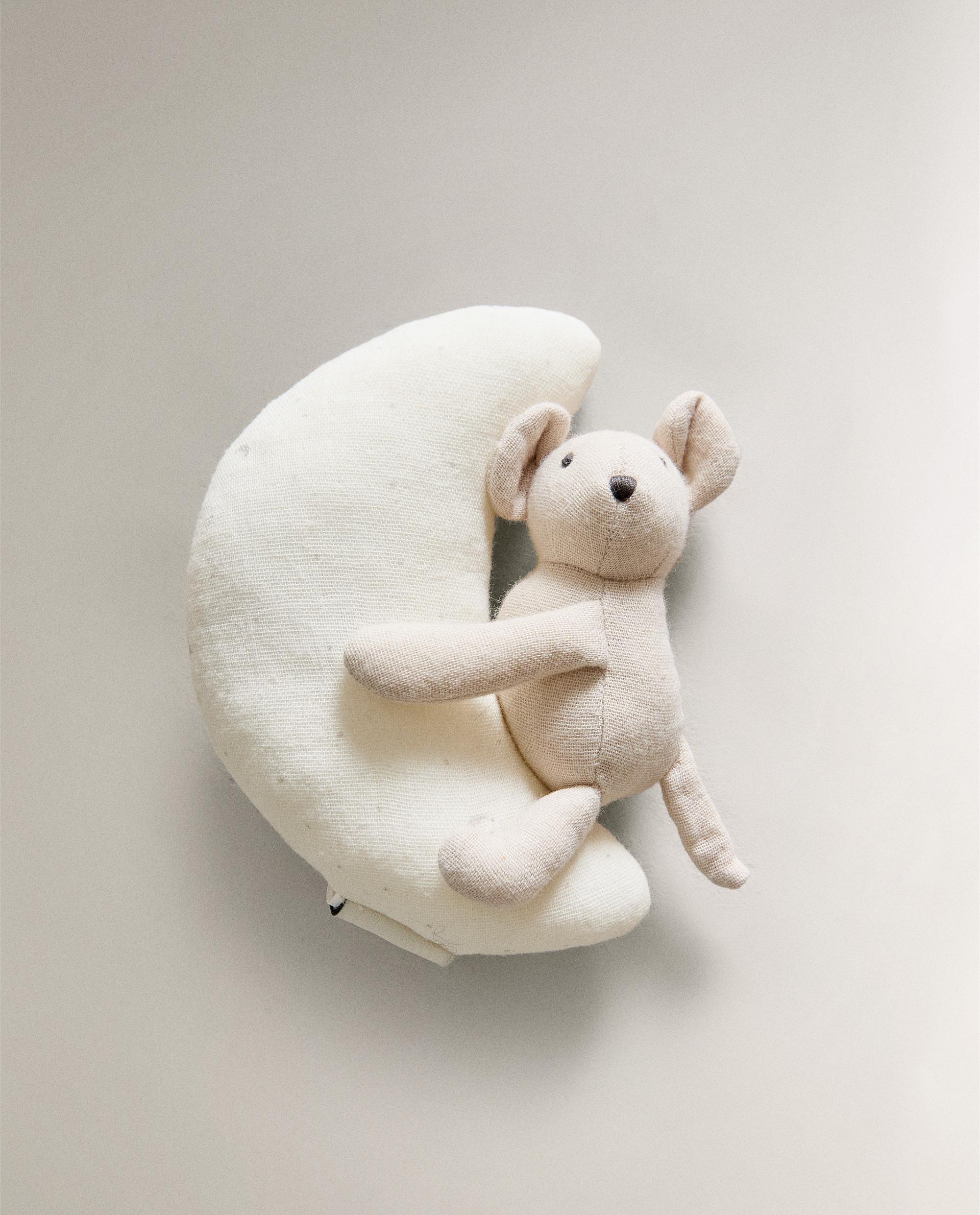 PELUCHE ENFANT HOCHET PETITE SOURIS LUNE