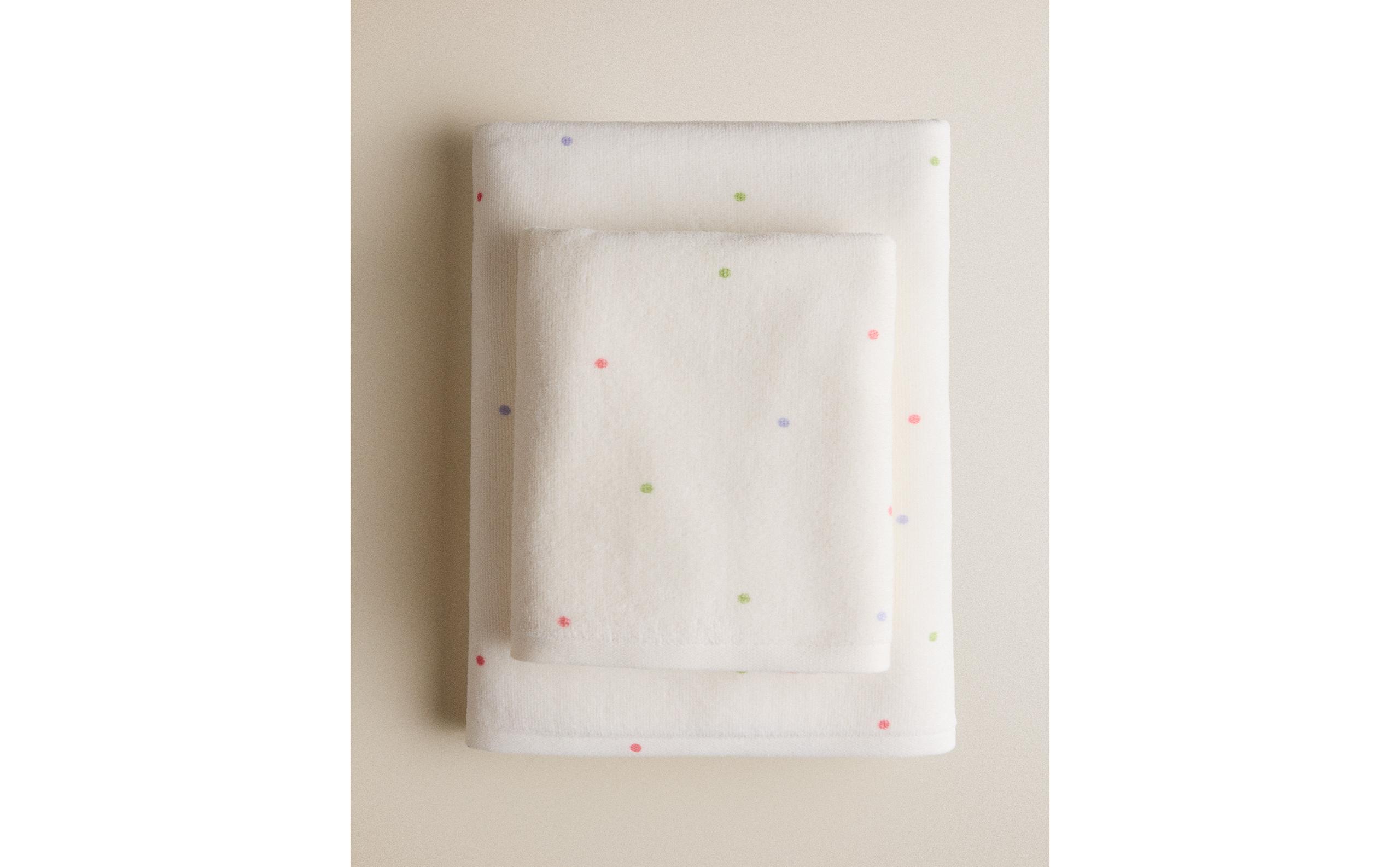KIDS' VELOUR POLKA DOT TOWEL product thumbnail 7
