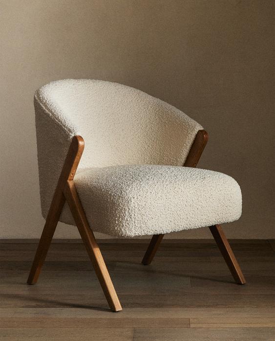 クリーム色 醜い アームチェア クッション付き 