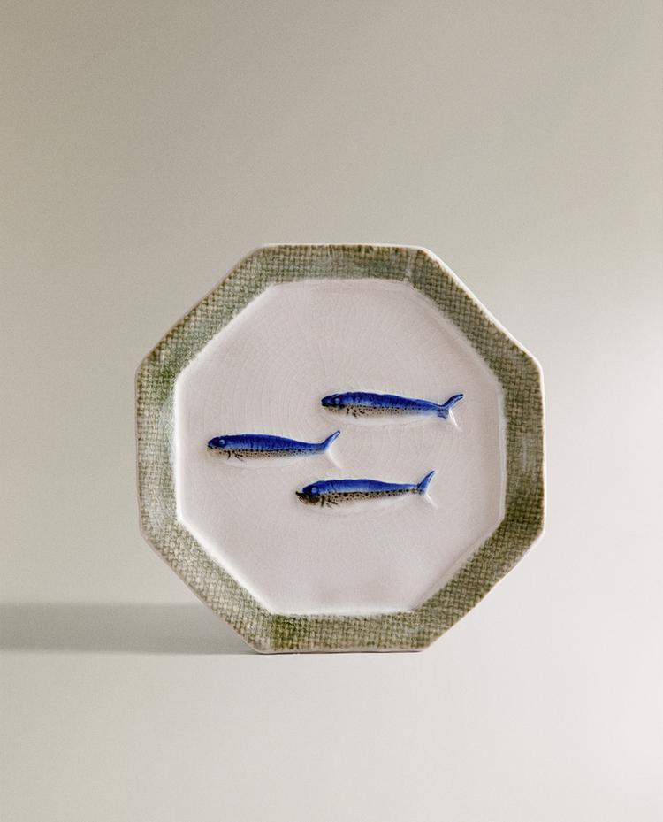 CERAMIC FISH DESSERT PLATE