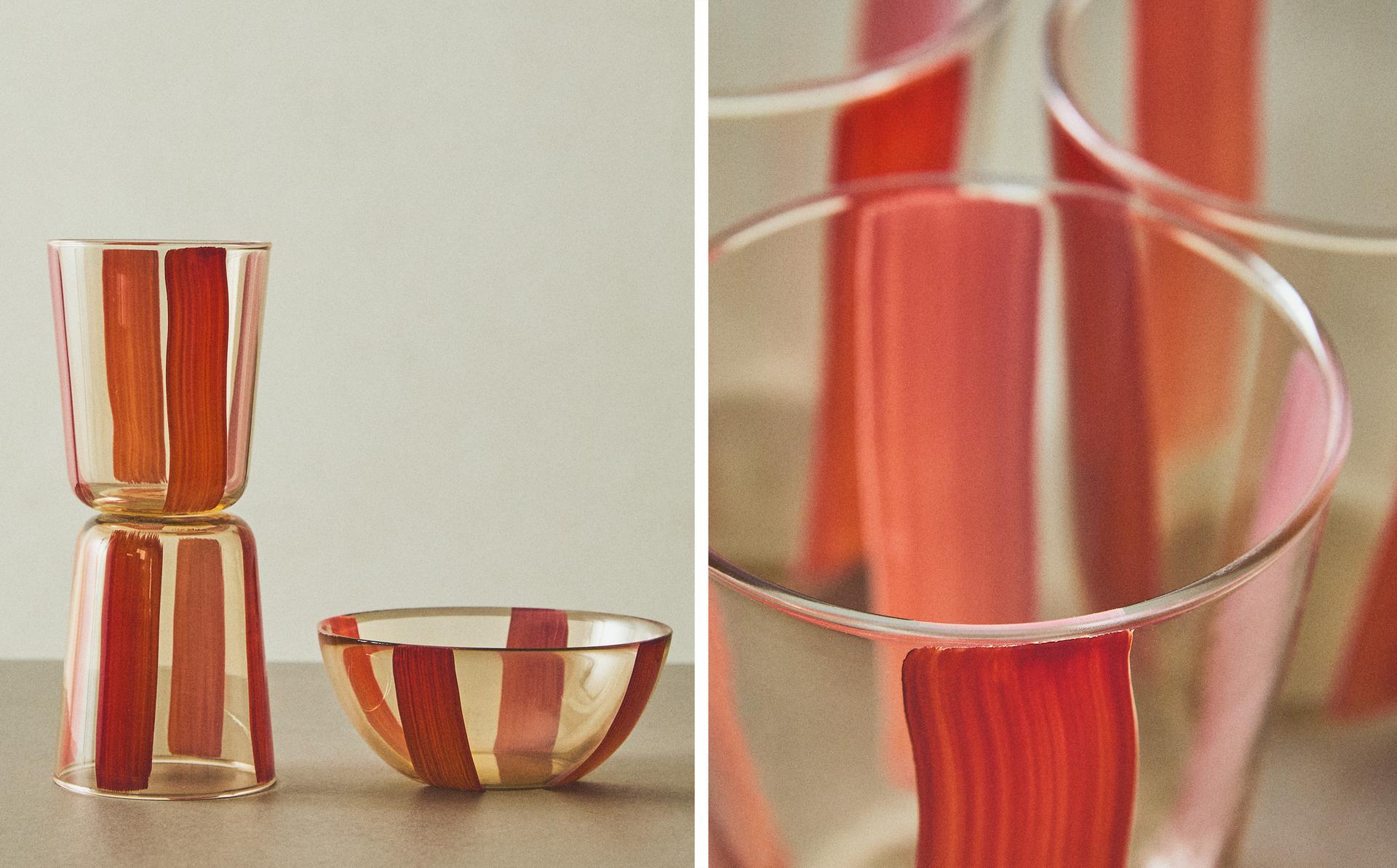 ARTICLES EN VERRE RAYURES COLORÉES ARTICLES EN VERRE RAYURES COLORÉES