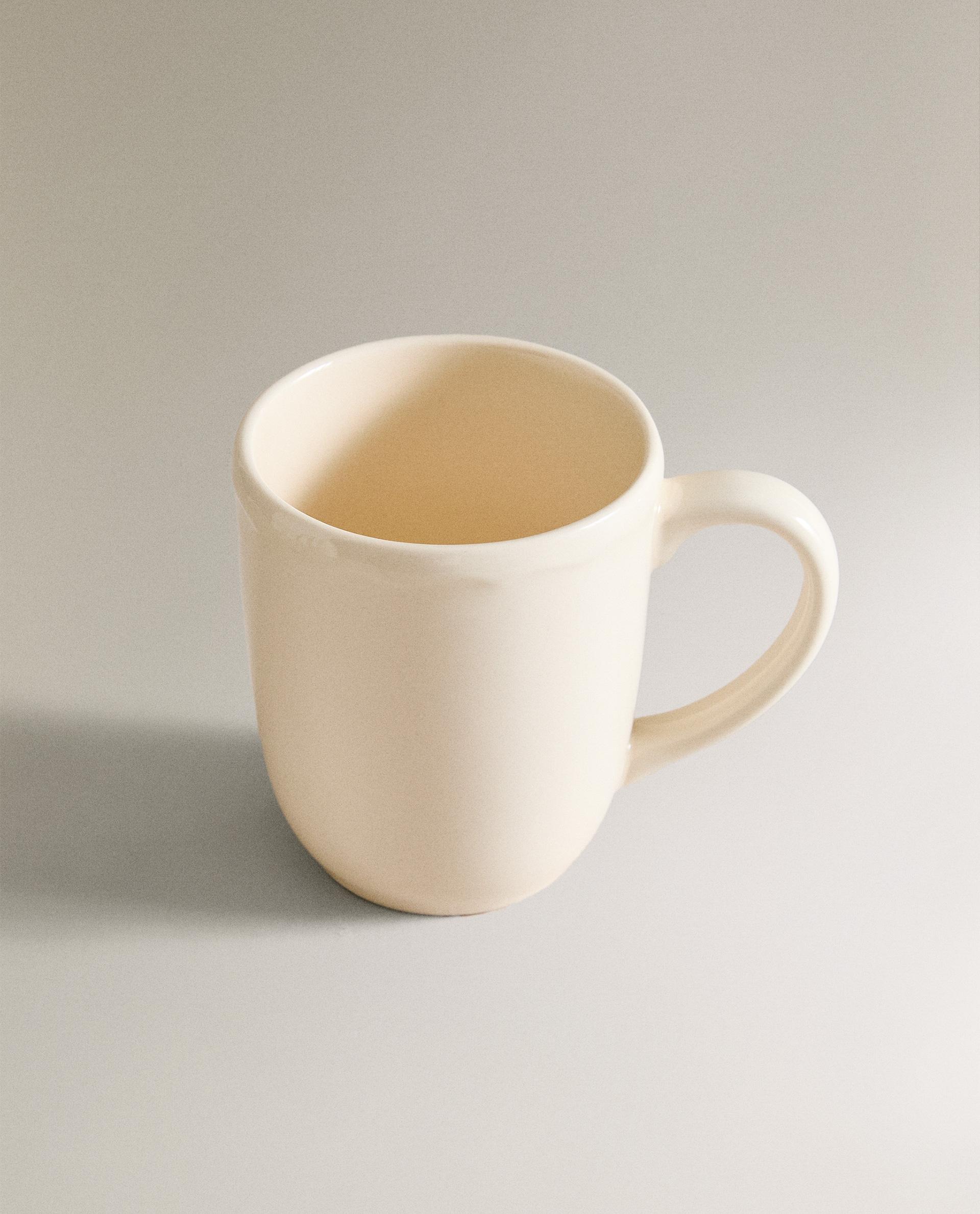 EARTHENWARE MUG WITH RAISED-DESIGN EDGE product thumbnail 5