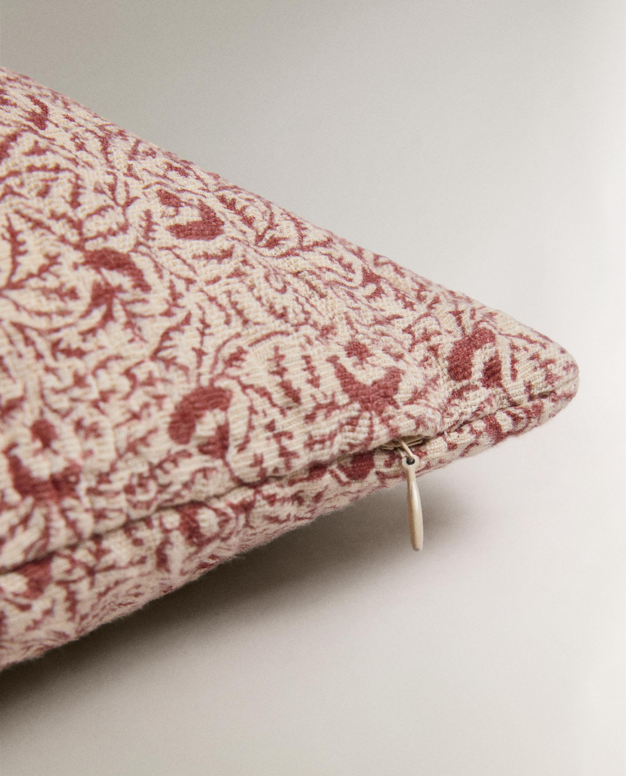 BRANCH PRINT COTTON AND LINEN CUSHION COVER product thumbnail 5
