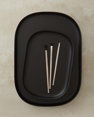 블랙 레진 욕실용 대형 트레이