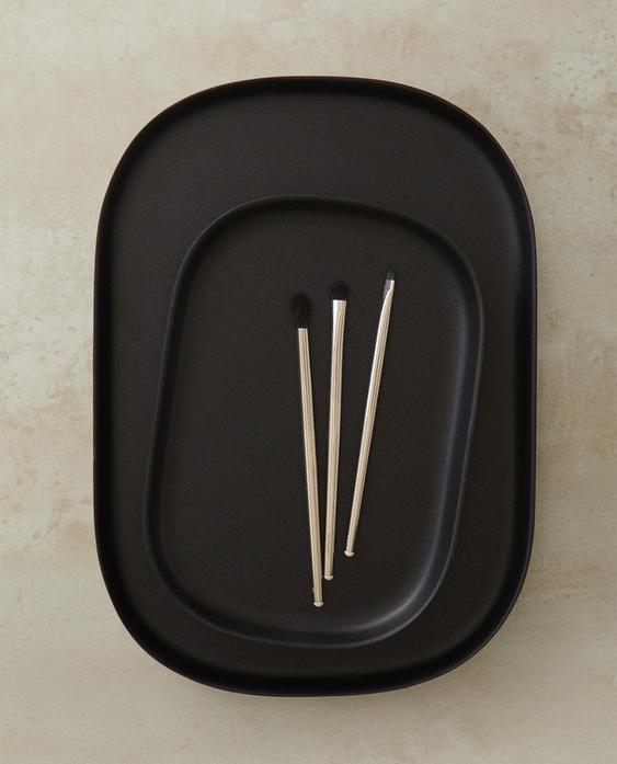 صينية حمام كبيرة سوداء من الراتنج صينية حمام كبيرة سوداء من الراتنج