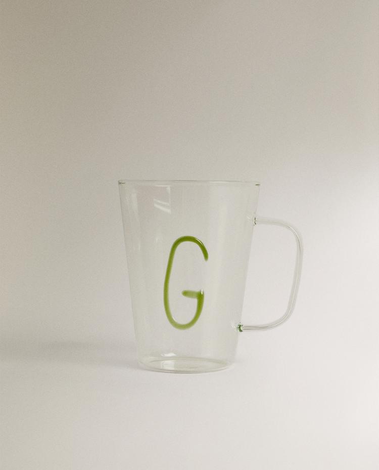 BOROSILICATE MUG WITH INITIAL G