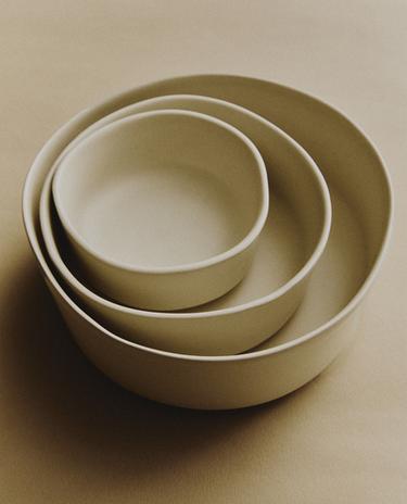 STONEWARE PET FOOD BOWL