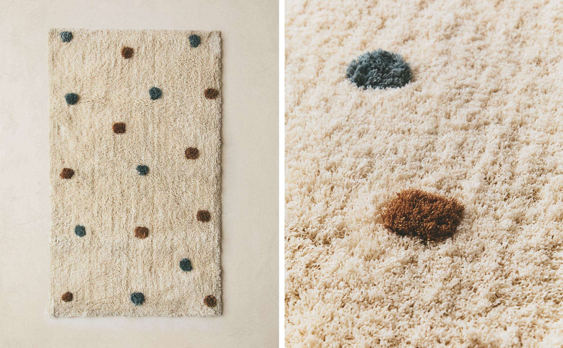 KIDS' RECTANGULAR TEXTURED POLKA DOT RUG product thumbnail 14