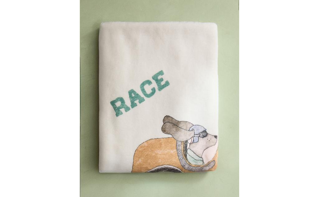 MANTA DE BEBÊ SUAVE CÃO DE CORRIDA