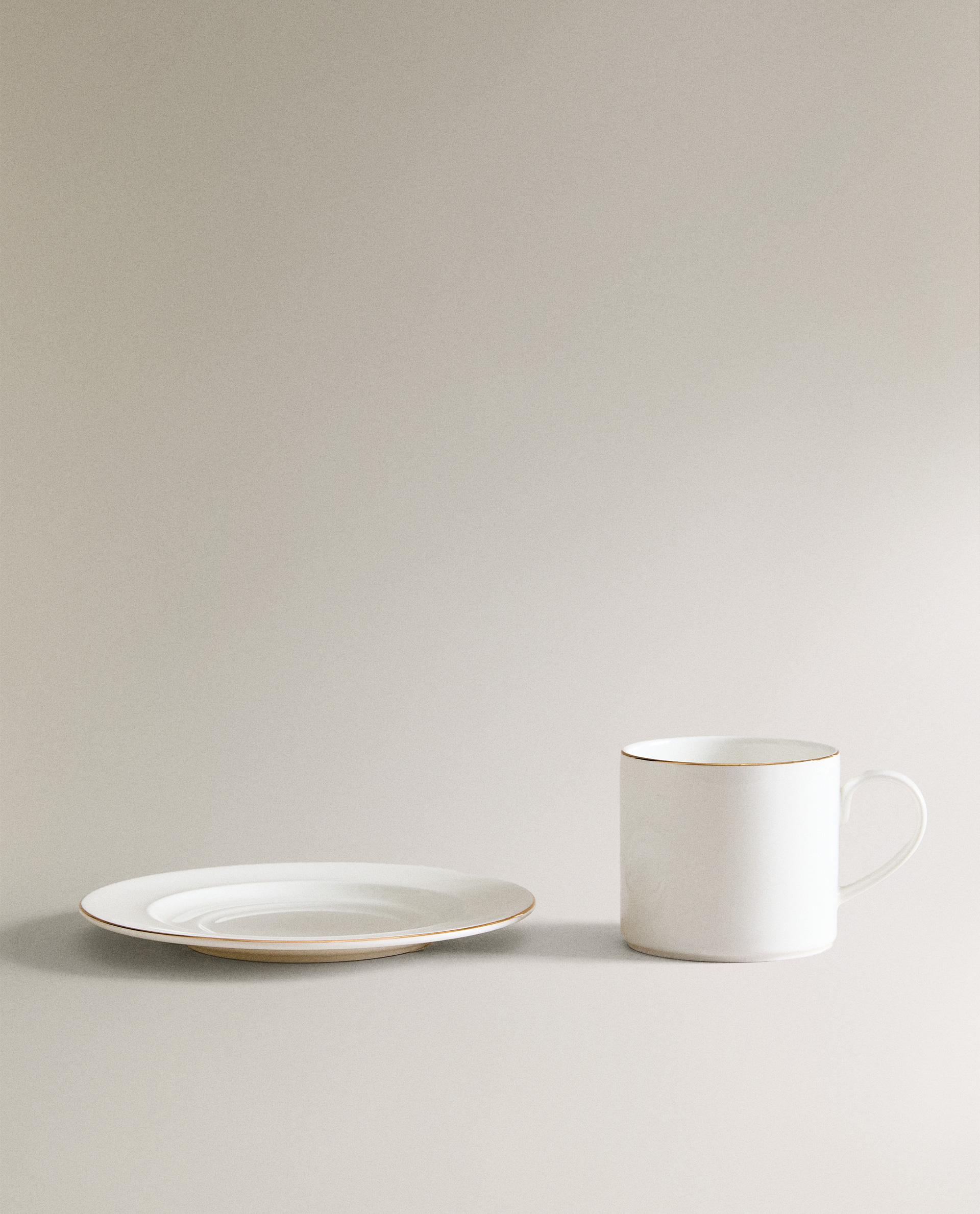 RIMMED BONE CHINA TEACUP AND SAUCER product thumbnail 3