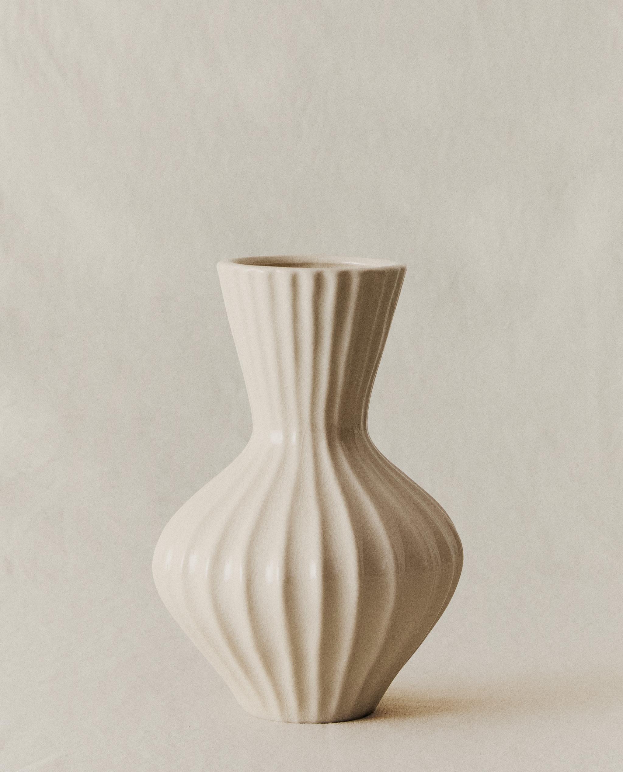 SMALL ENAMELLED STRIPED CERAMIC VASE product thumbnail 7