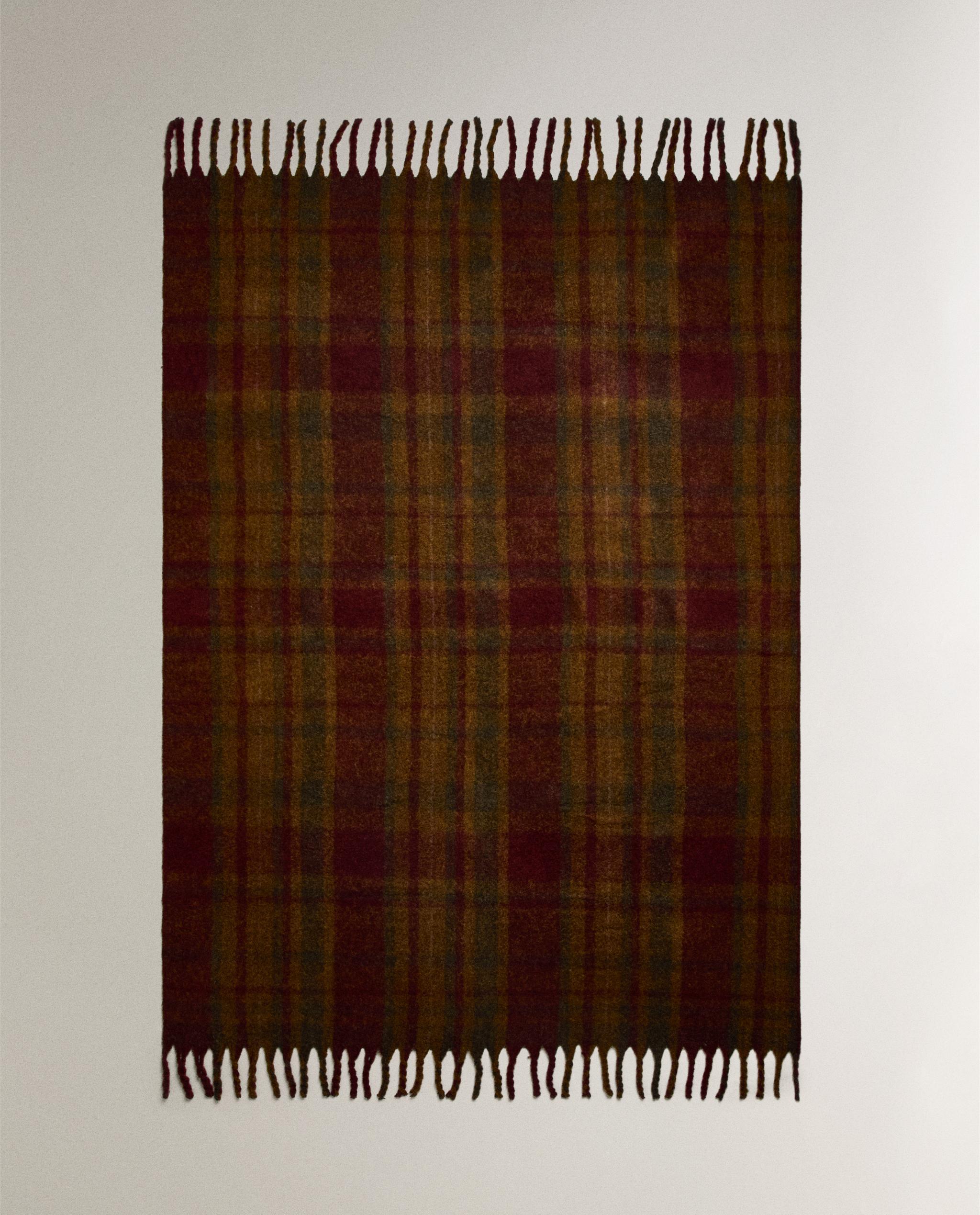 アルパカチェック フリンジブランケット | Zara Home 日本/Japan