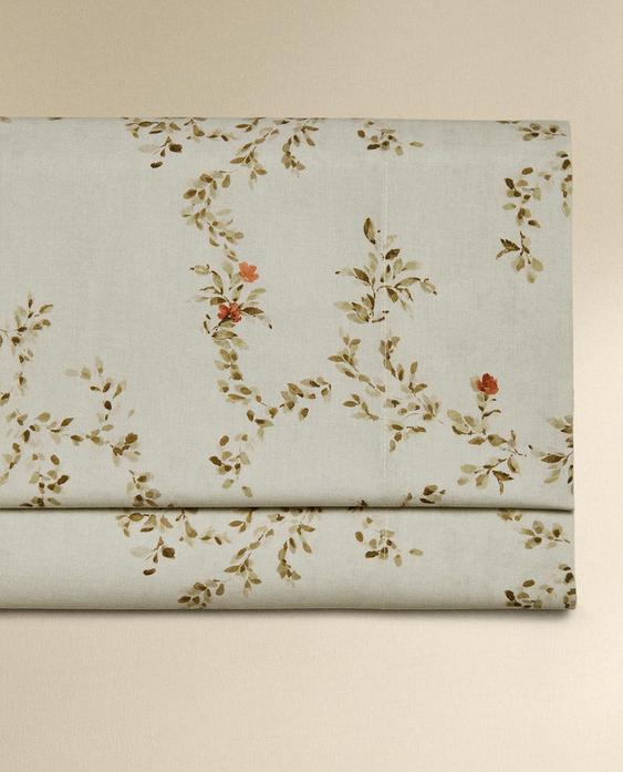 SÁBANA ENCIMERA ESTAMPADO HOJAS SÁBANA ENCIMERA ESTAMPADO HOJAS