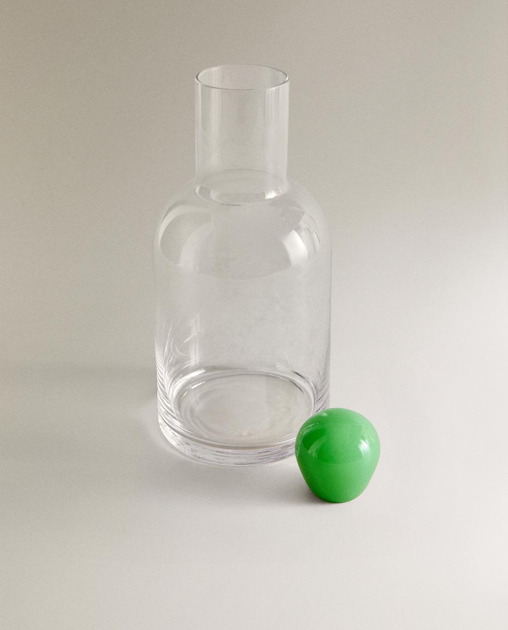 NANUSHKA GLASS BOTTLE WITH COLORED CAP