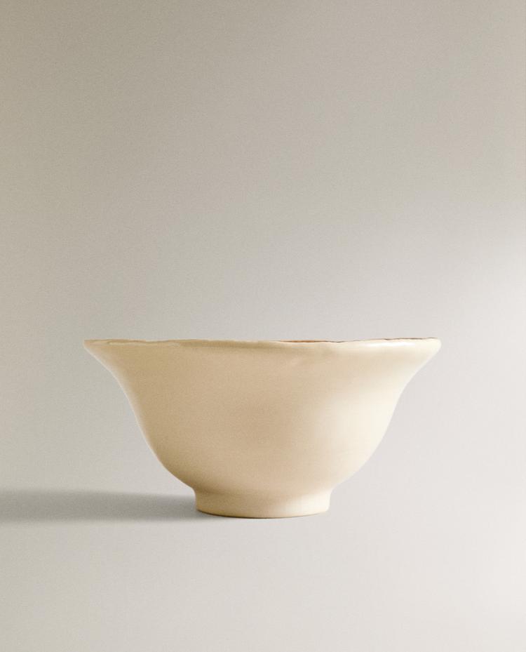 CERAMIC BOWL WITH CHECK BORDER