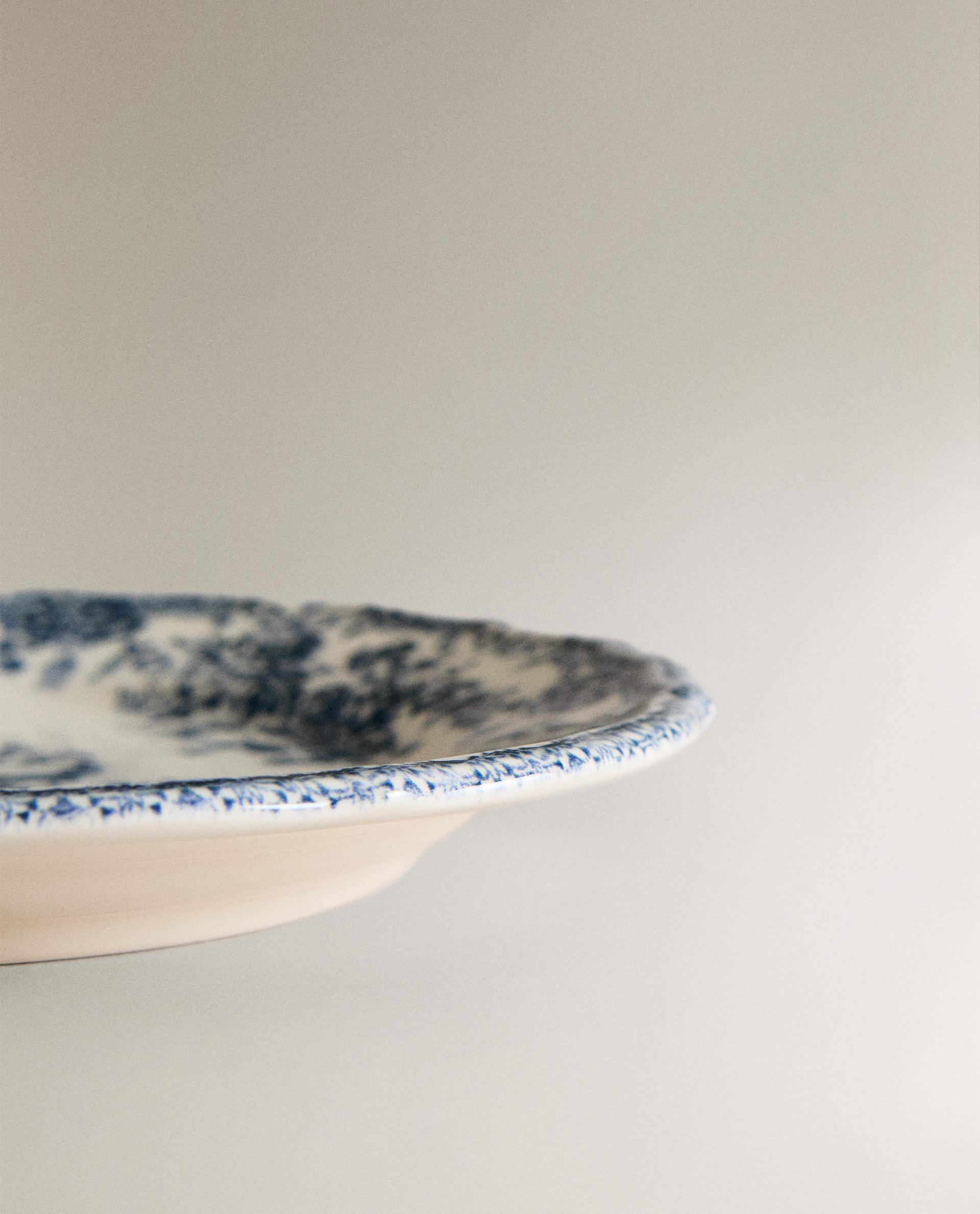 FLORAL EARTHENWARE DESSERT PLATE product thumbnail 7