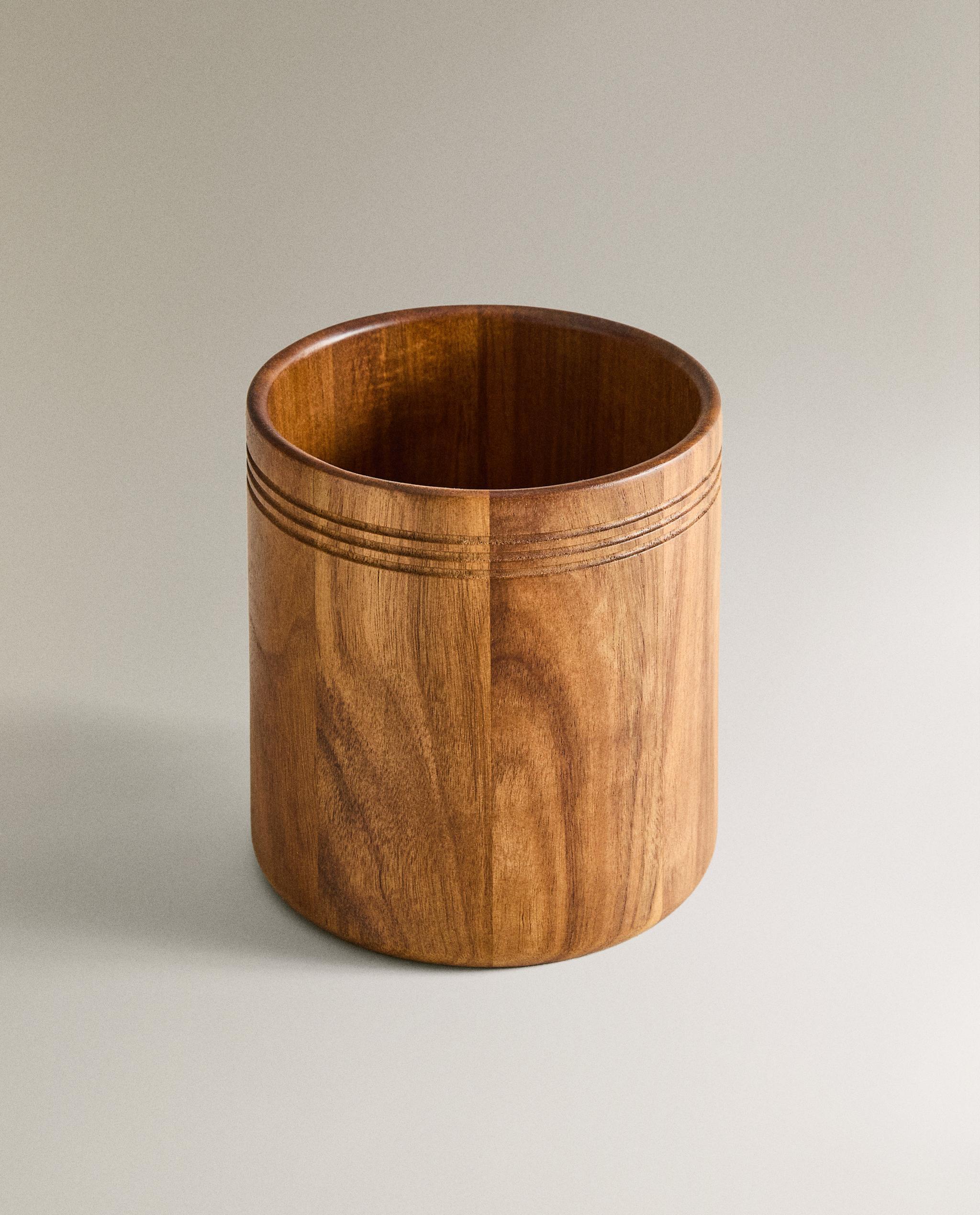 Wooden Utensil Jar - Thumbnail 2