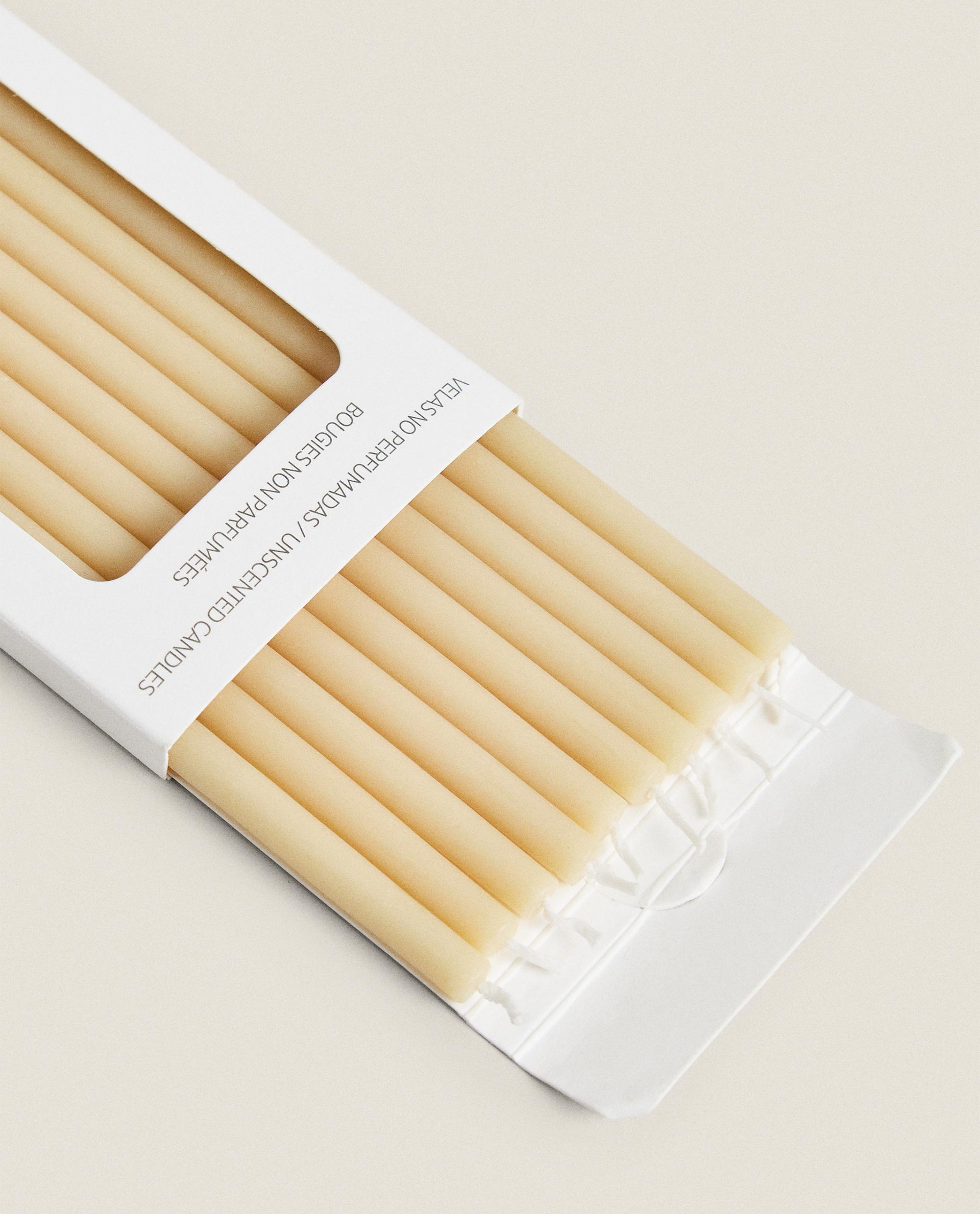 PACK OF THIN DECORATIVE CYLINDRICAL CANDLES (PACK OF 10) product thumbnail 8