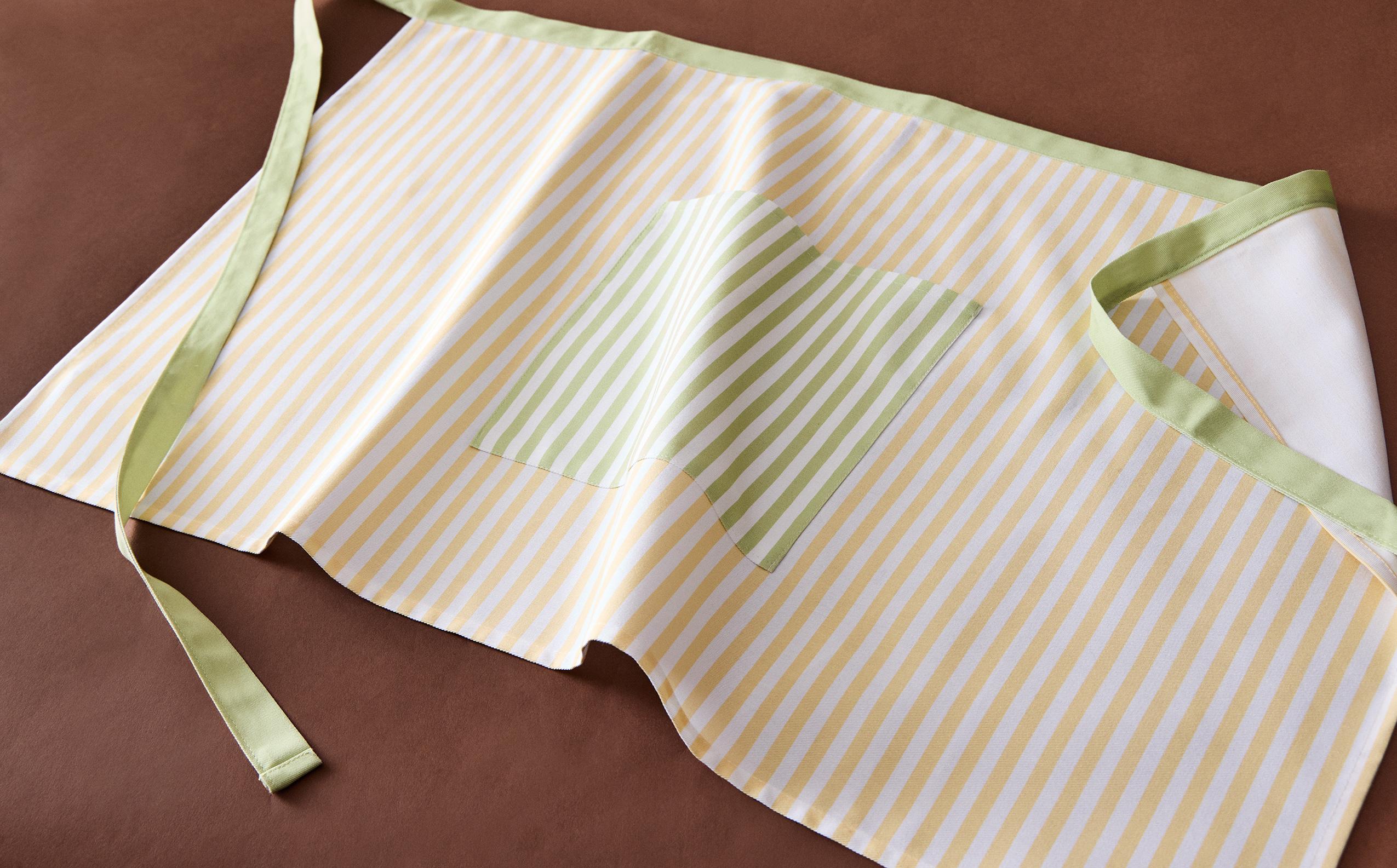 STRIPED ICE CREAM COTTON KITCHEN APRON