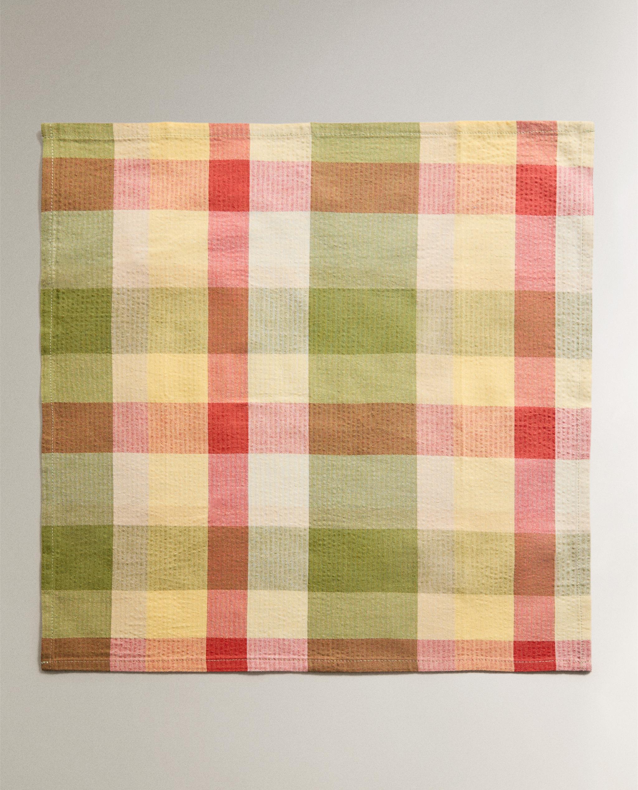 PACK OF CHECK COTTON NAPKINS (PACK OF 2) product thumbnail 6