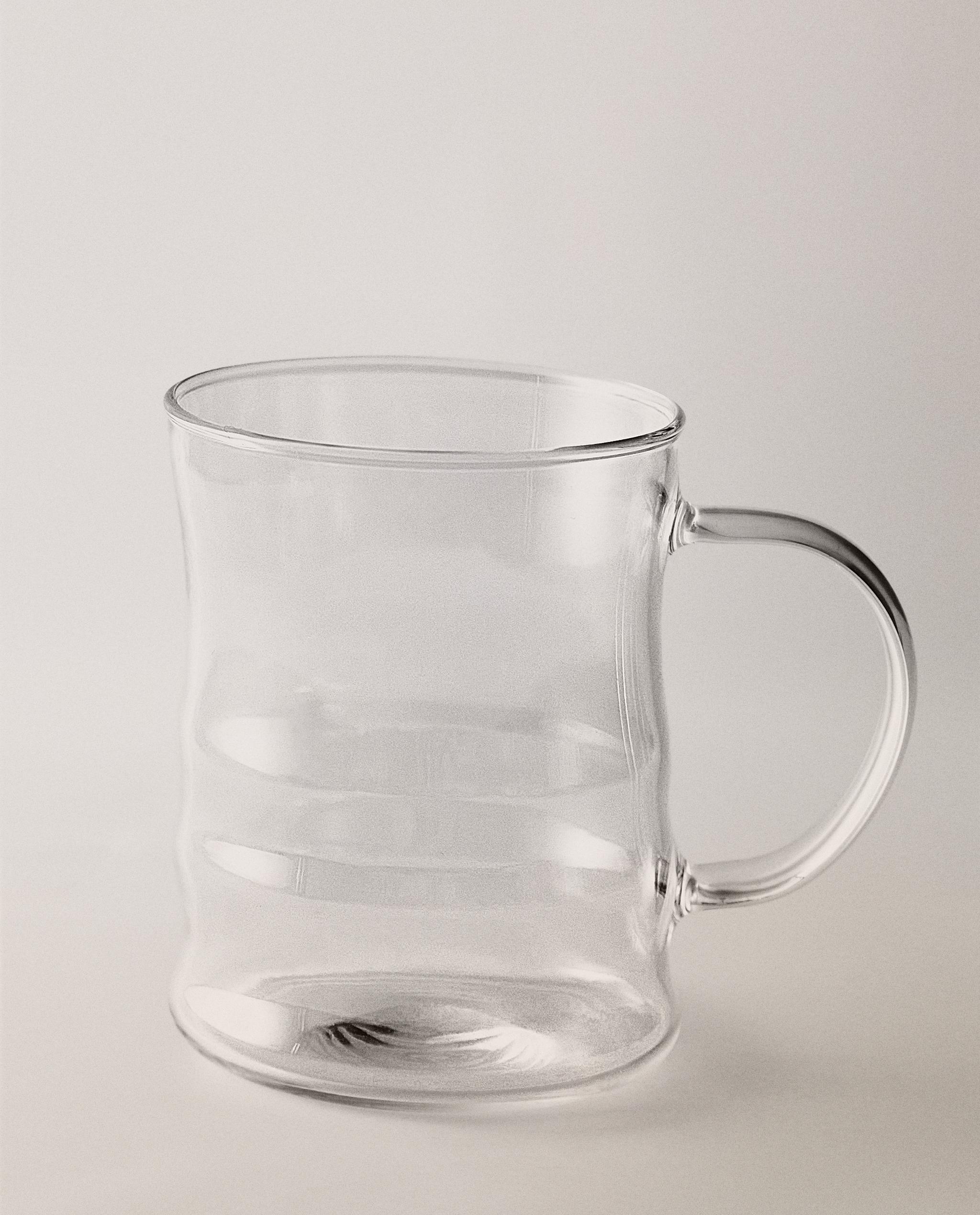 BOROSILICATE GLASS MUG WITH RAISED DESIGN product thumbnail 2