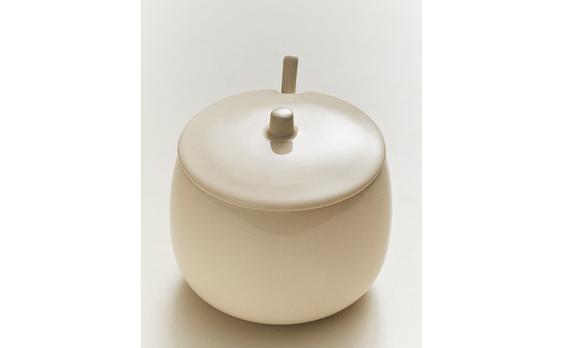 سكرية سادة خزف حجري بملعقة