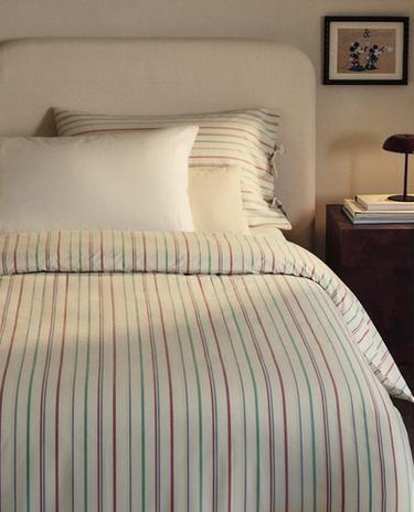 KIDS' MULTICOLOURED STRIPE DUVET COVER