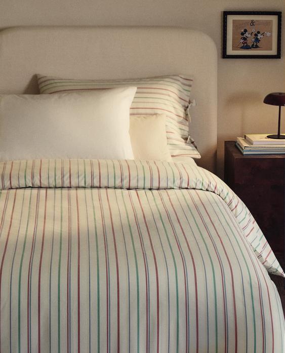 KIDS' MULTICOLOURED STRIPE DUVET COVER