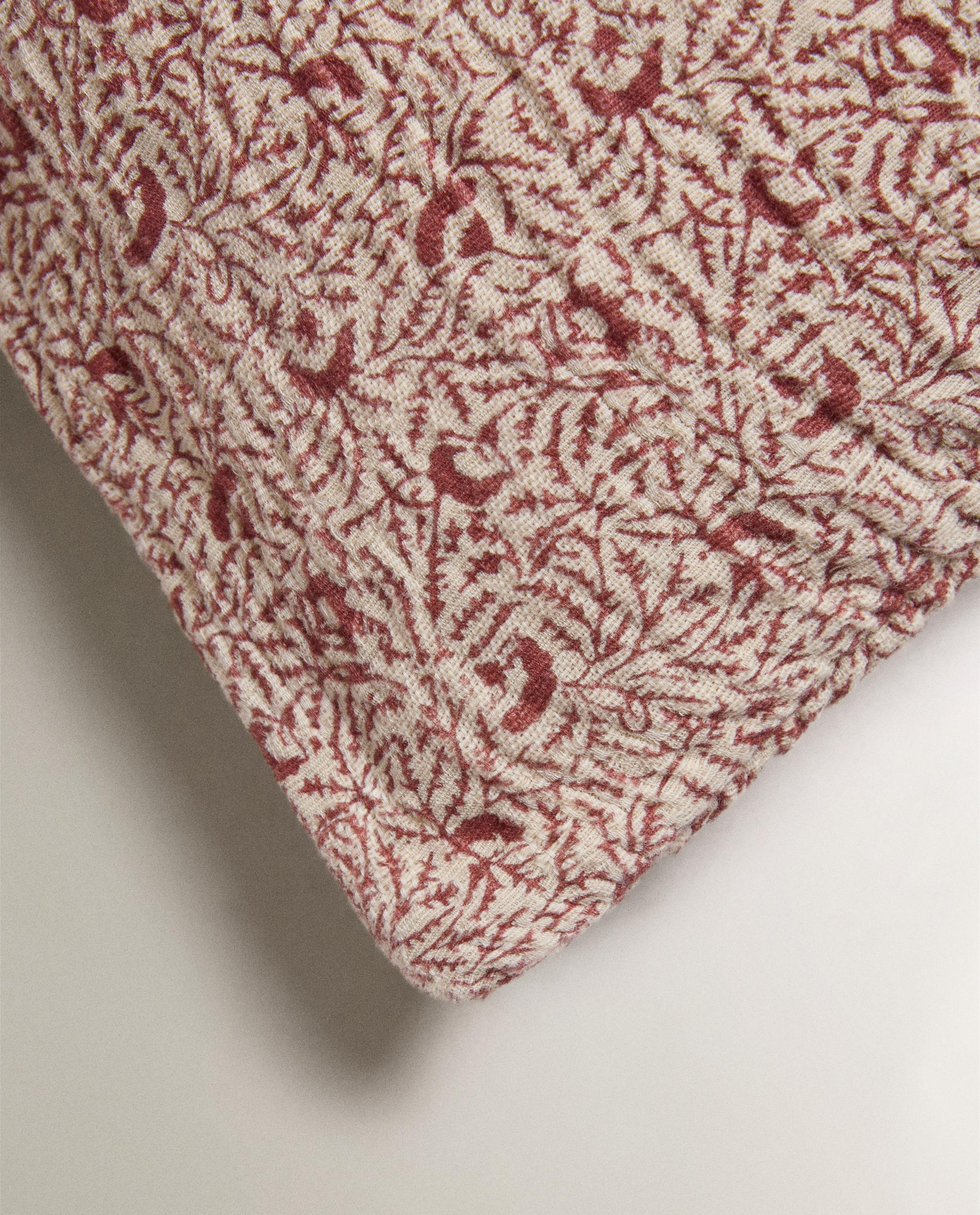BRANCH PRINT COTTON AND LINEN CUSHION COVER product thumbnail 7