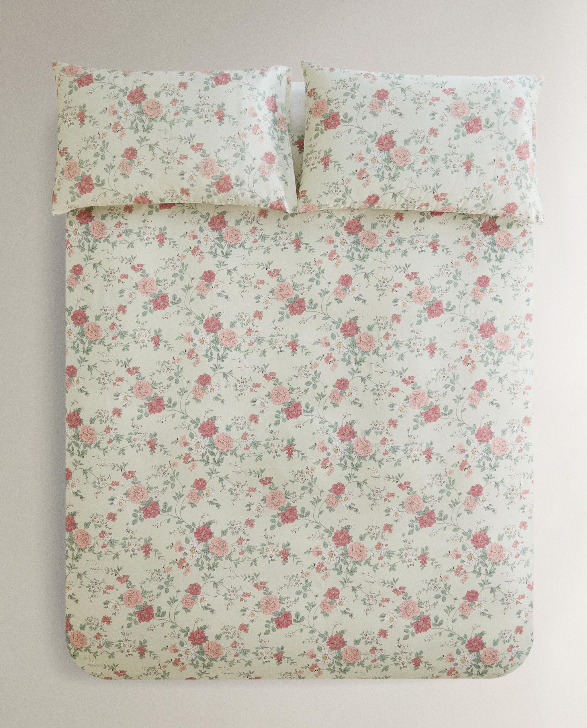 PEONY PRINT SATEEN DUVET COVER product thumbnail 5