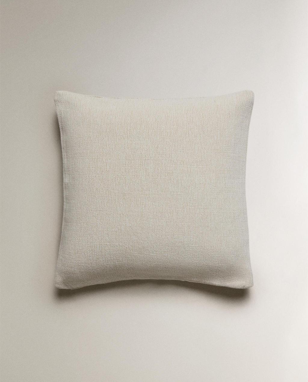 JUTE AND COTTON THROW PILLOW COVER JUTE AND COTTON THROW PILLOW COVER