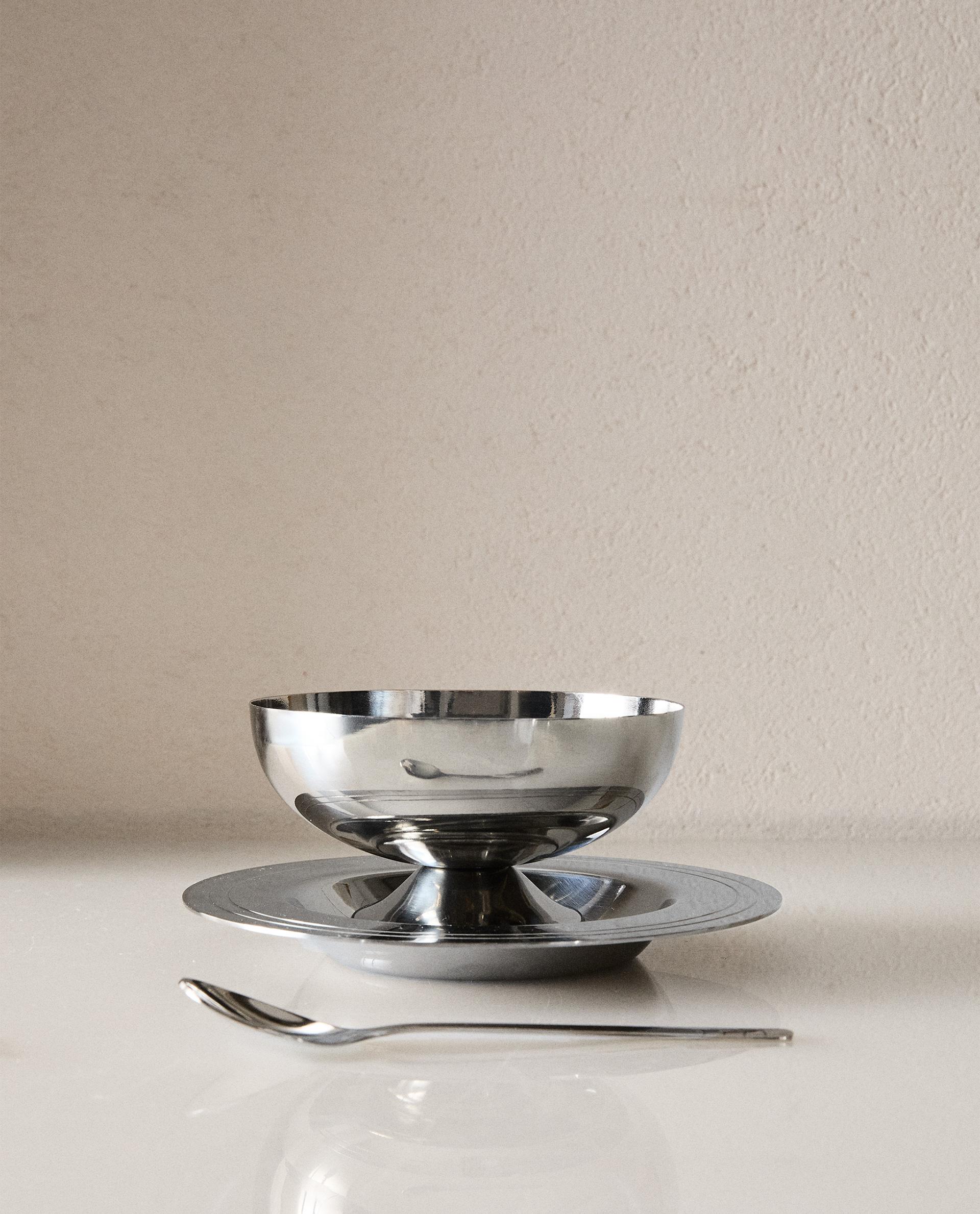 SHINY METAL ICE-CREAM CUP SET | Zara Home United States of America