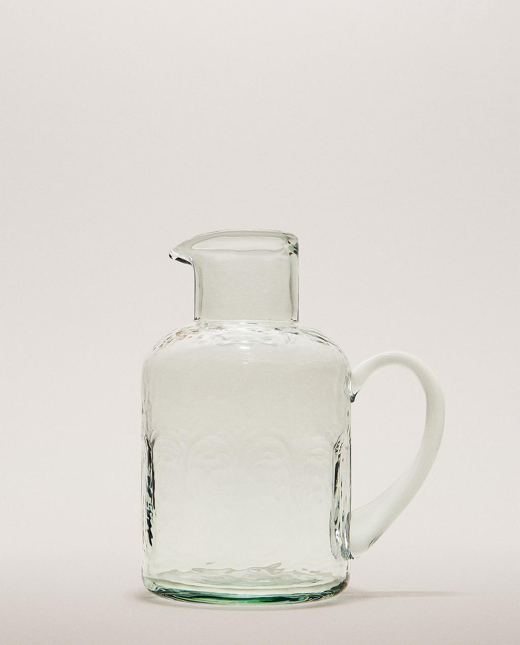 HAMMERED GLASS JUG