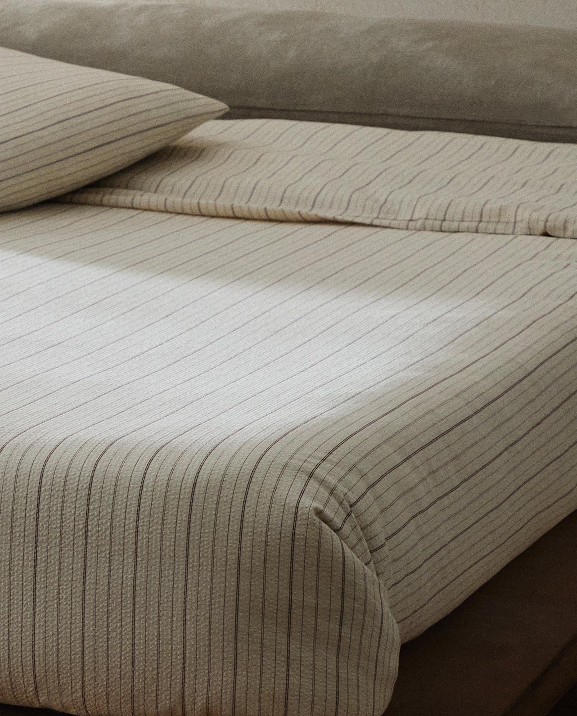 ストライプ柄シアサッカー 掛け布団カバー | Zara Home 日本/Japan