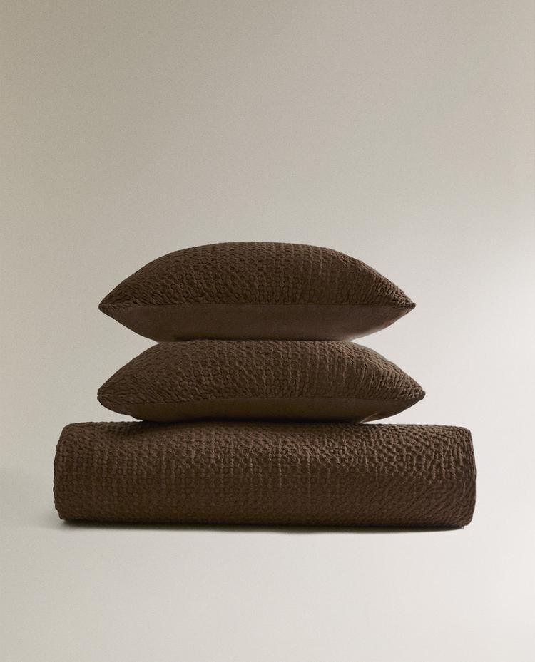WAFFLE-KNIT DUVET COVER