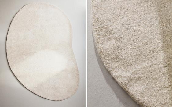 PLAIN IRREGULAR WOOL RUG