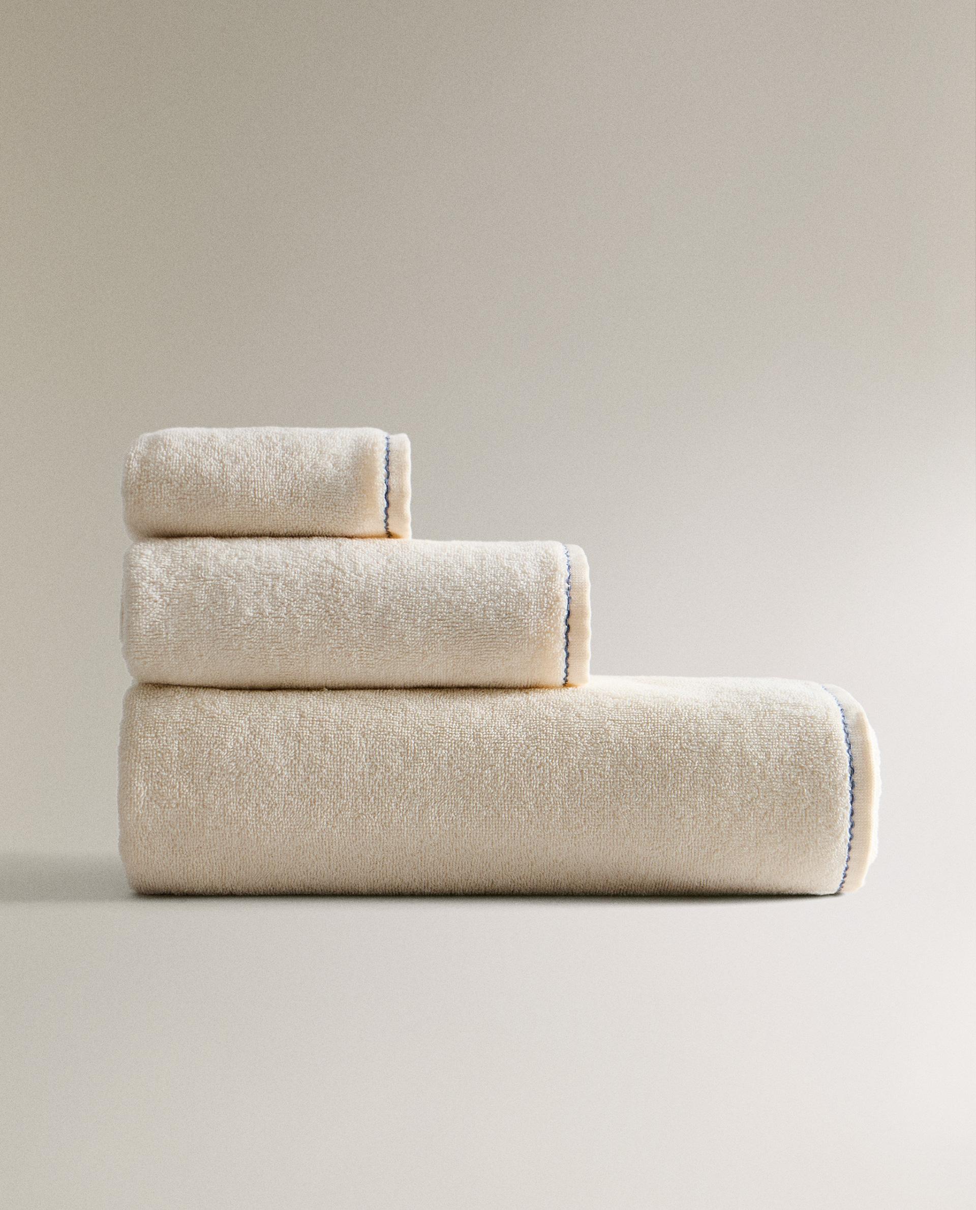 ウェーブ トップステッチ バスタオル | Zara Home 日本/Japan