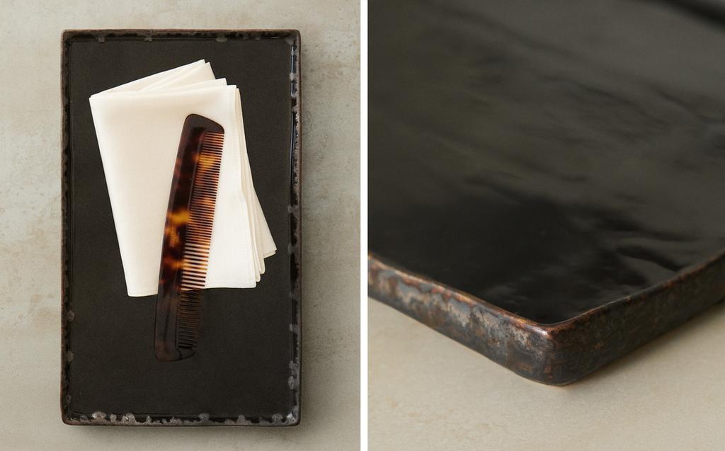 BLACK CERAMIC TRAY BLACK CERAMIC TRAY