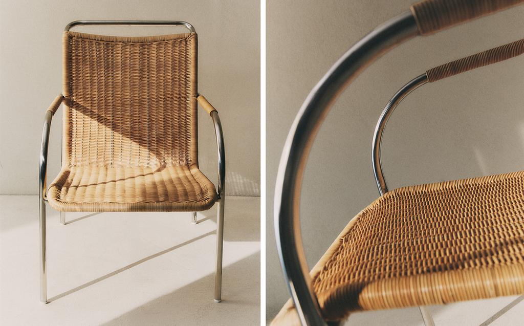 FAUTEUIL ROTIN ET ACIER FAUTEUIL ROTIN ET ACIER