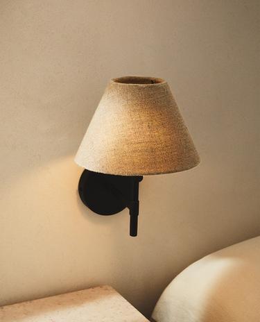 LAMP | WALL LIGHT WITH LINEN LAMPSHADE