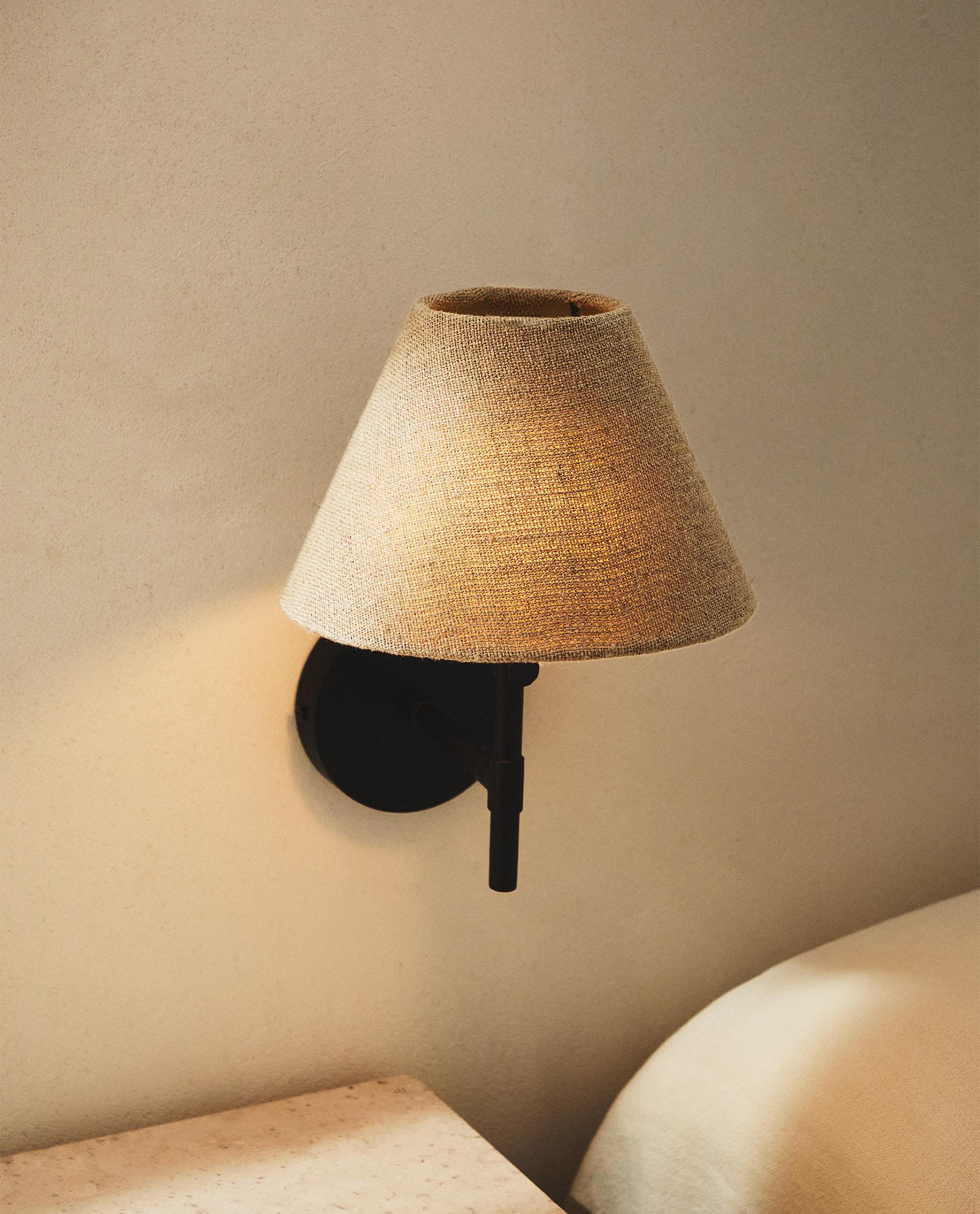 LAMP | LINEN LAMPSHADE WALL SCONCE