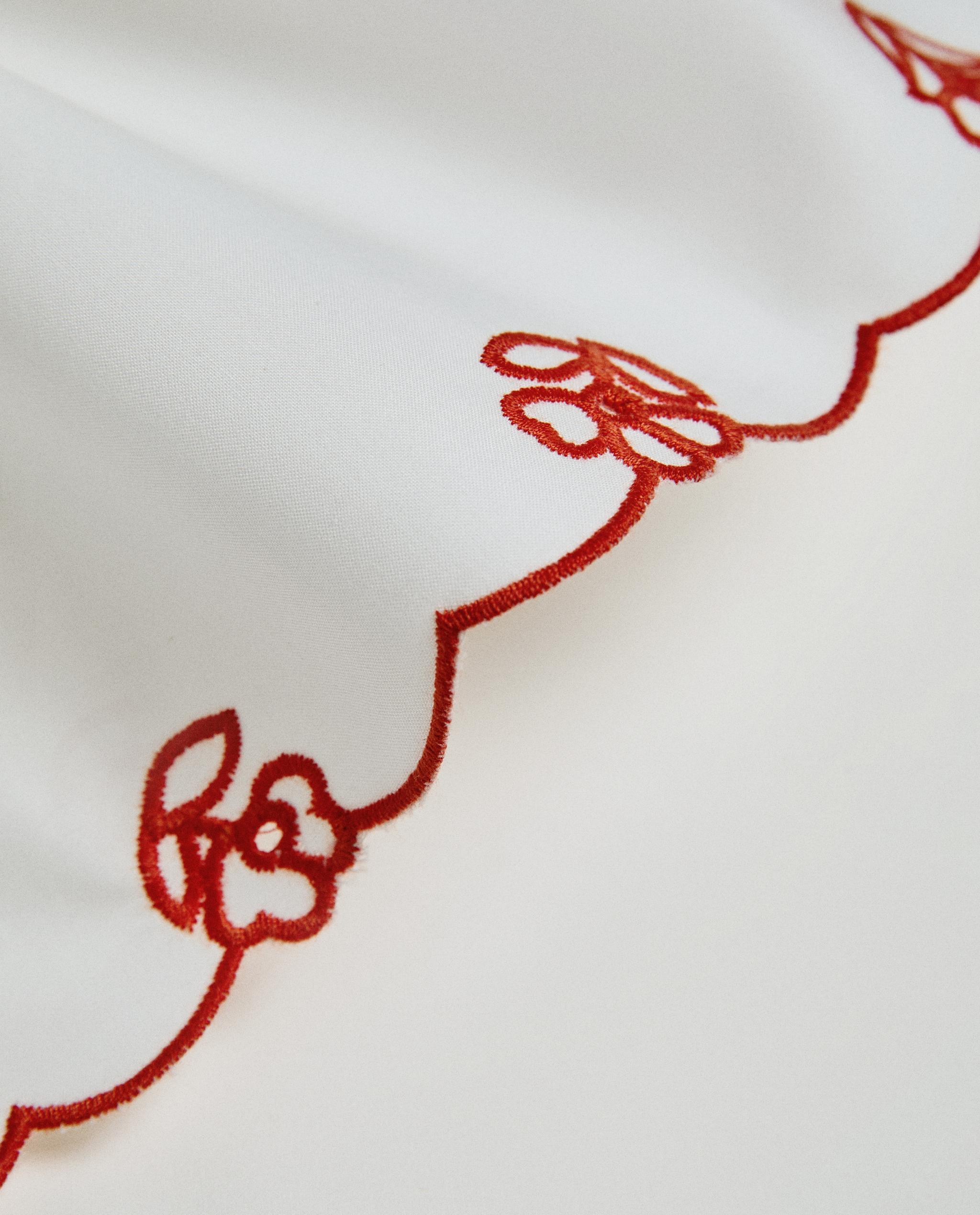 KIDS' FLAT SHEET WITH EMBROIDERED FLOWERS product thumbnail 3